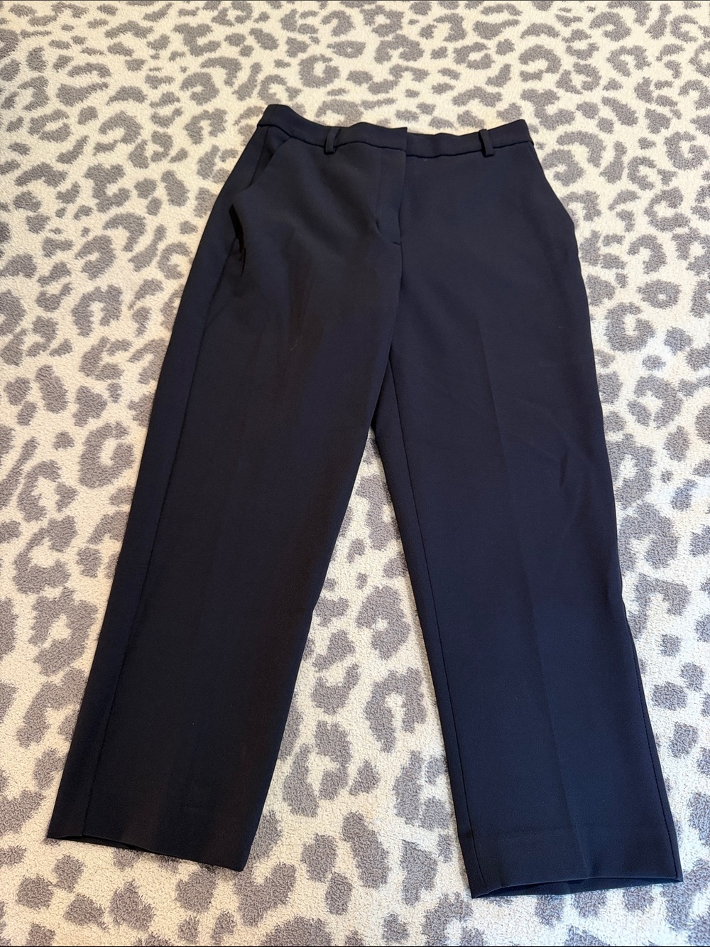 Express Women's Super High Rise Straight Ankle Pant - Short Length